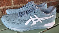 Asics Shoes Womens 9.5 Gel Resolution 8 Smoke Blue/White Pickle Ball