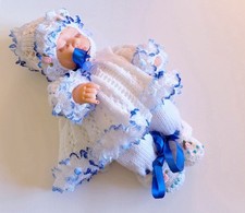 10” Baby Doll With Full Knitted Spanish Romany Outfit Stunning 😍