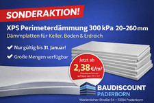 XPS Perimeterdämmung 300 kPa 20–260 mm Dämmplatten Keller Boden Erdreich