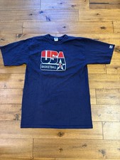 Vintage Logo 7 USA Basketball T-Shirt Single Stitch Made In USA Cotton 80s 90s