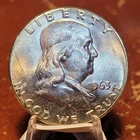 Choice Unc 1963 90% Silver Franklin Half Dollar BU