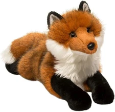 Fletcher 19" DLUX Red Fox by Douglas Stuffed Animal Plush Cuddle Toy kit white