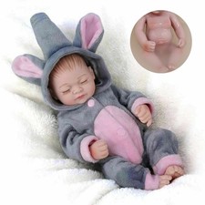 Realistic Newborn Girl Doll Mini Reborn Dolls Full Body Silicone Vinyl Baby Gift