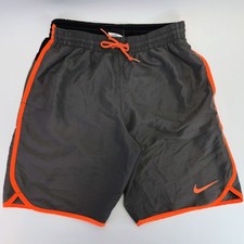 Costume da bagno uomo Nike grigio e arancione pantaloncini tronchetti fodera in rete taglia small