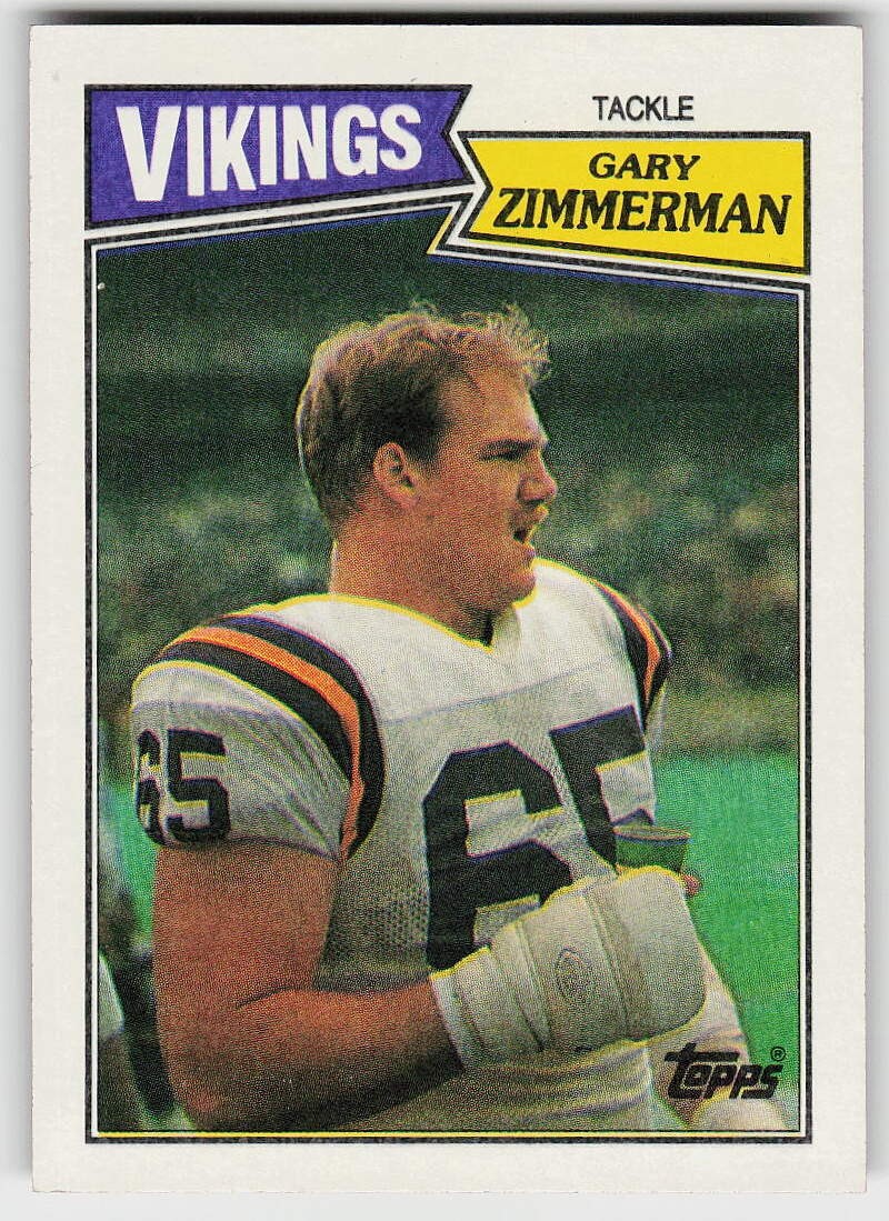 1987 Topps #207 Gary Zimmerman FOOTBALL Minnesota Vikings