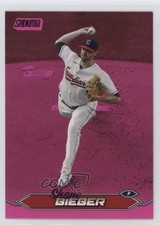 2024 Topps Stadium Club Pink Foil Shane Bieber #66 02ri