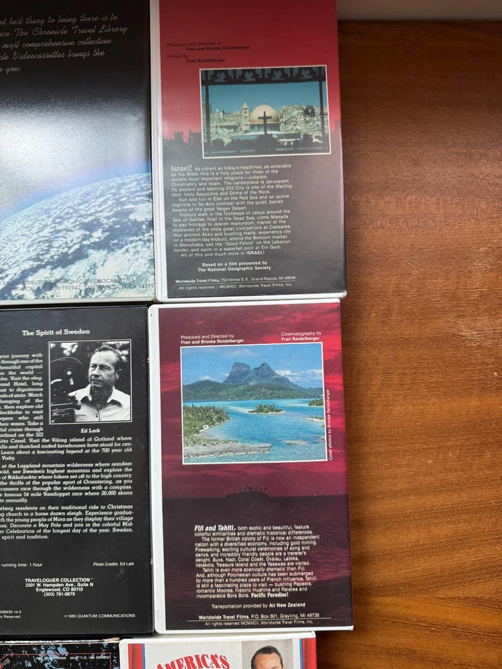 12 Vintage Travel VHS Video Tapes Sweden Denmark Alaska Israel Great Britain - Image 3 of 4