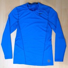 Nike Pro Shirt Men's M Medium Compression Fitted Dri-Fit Blue Long Sleeve Combat