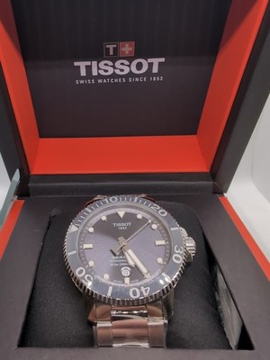 Tissot T-Sport Seastar 1000 Powermatic 80 Watch Black Dial, 43mm, T1204071105100