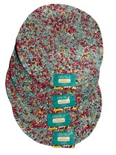 Pioneer Woman Placemats Vintage Floral Braided 15" Round Cotton Set of 4 NEW