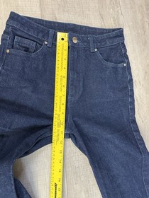 Nuon Bell Bottom Flare Jeans Dark Blue Denim Retro 70s Women 28 (Actual 26X26.5)