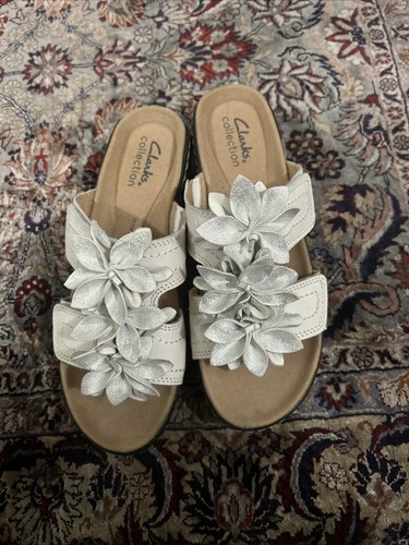 Clark’s Collection Ultimate Comfort Merliah Raelyn Lhr edge Sandal White 6