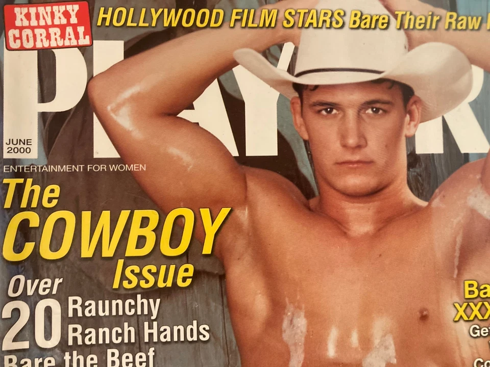 Playgirl Magazine, June 2000, Guys Posing Nude, Women's Interest, Cowboy Issue - Image 2 of 3