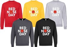 Kids Red nose day 2026 Jumper, Comic Relief Funny Shirt , Smiley Nose Sweatshirt