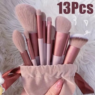 13 Teile Make up Pinsel Set Buffer Puder Kontur Lidschatten mit Beutel Pinsel Set
