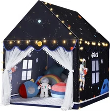 Space Kids Tent Indoor: with Mat, Star Lights - Kids Play Tent Space Toys for To