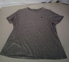 Polo Ralph Lauren Men T-Shirt XXL Grey Cotton Custom Slim Fit Short Sleeve Logo