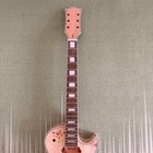 Unfinished 6-string L P DIY Electric Guitar Kit Burl Top Mahogany Neck GD part — photo 5