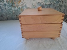 Vintage Ikea 3 Tier Beechwood Sewing/ Jewellery Box