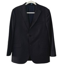 Carlos Nieto Size 39 Wool Super 140s Blazer Jacket Navy Blue 