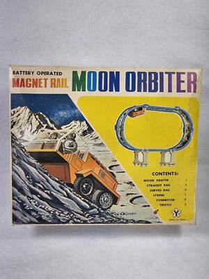 VTG 1970's Yonezawa Magnet Rail Space Orbiter Battery Operated Toy NEW JAPAN