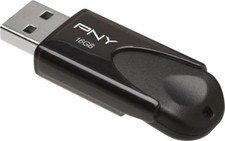 PNY - Attach 4 16GB USB 2.0 Flash Drive - Black by USB