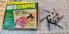Vintage Thompson Roto Stripper Coarse Drill Attachment Tool Paint Rust Removal