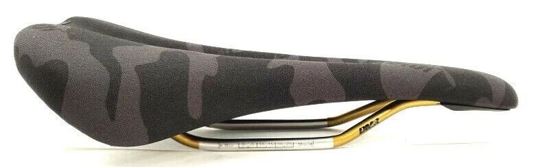 DMR OiOi Mountain Bike Saddle Special Edition Black Camo w Gold Rails