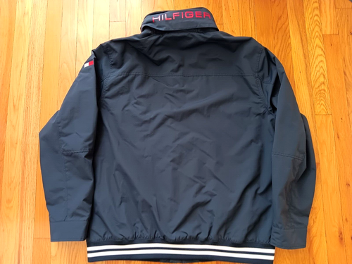 Giacca da yacht frangivento Tommy Hilfiger Regatta blu navy con cerniera intera XXL - Foto 6 di 9