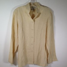 Orvis Women's Beige Button Uo Long Sleeve Shirt Blouse Size 10