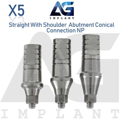 5 Straight Shoulder Prosthetic Conical Connection NP Titanium Dental 2.25