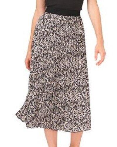 VINCE CAMUTO L Floral Field Stretch Waistband Midi Pleated Skirt NWT $79