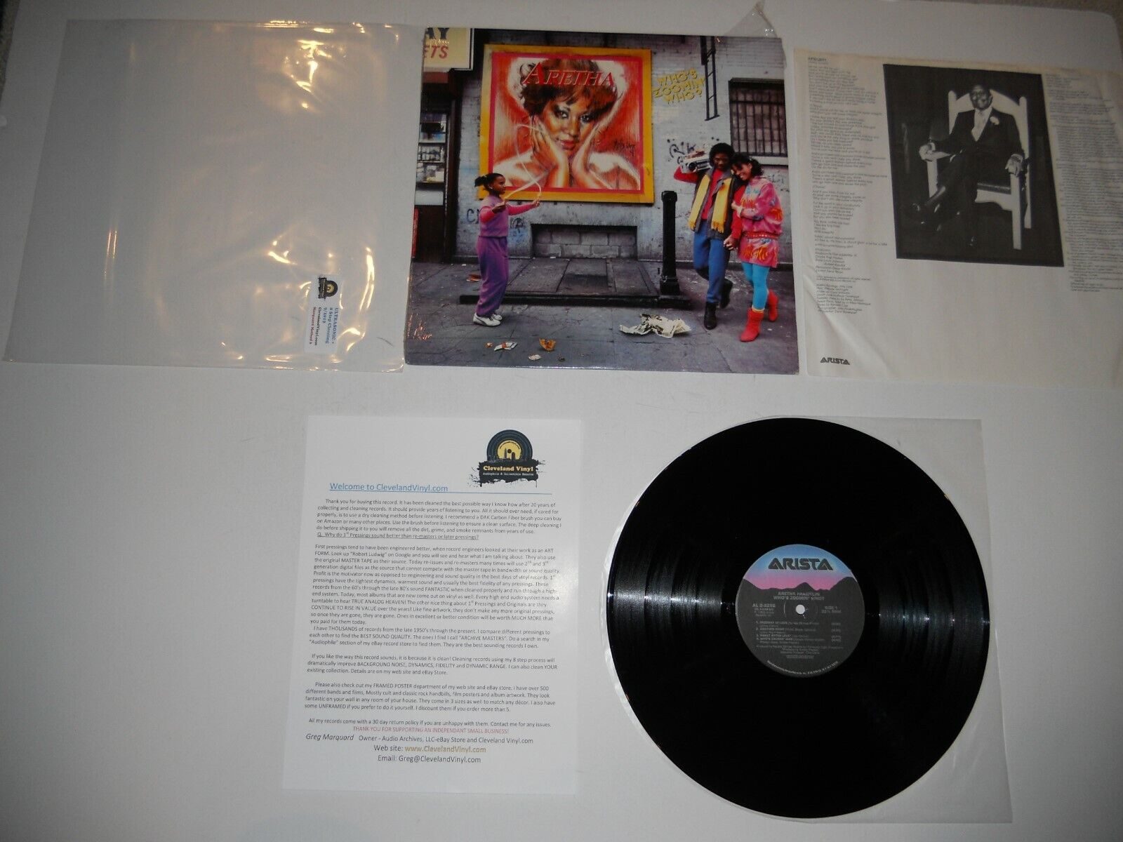 Aretha Franklin Who's Zoomin' Who? QUIEX 1st '85 EXC USA Press ULTRASONIC  Clean | eBay