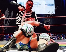 Dr Wagner Jr. & Jeff Jarrett Signed 11x14 Photo BAS COA CMLL Lucha Libre AAA AEW
