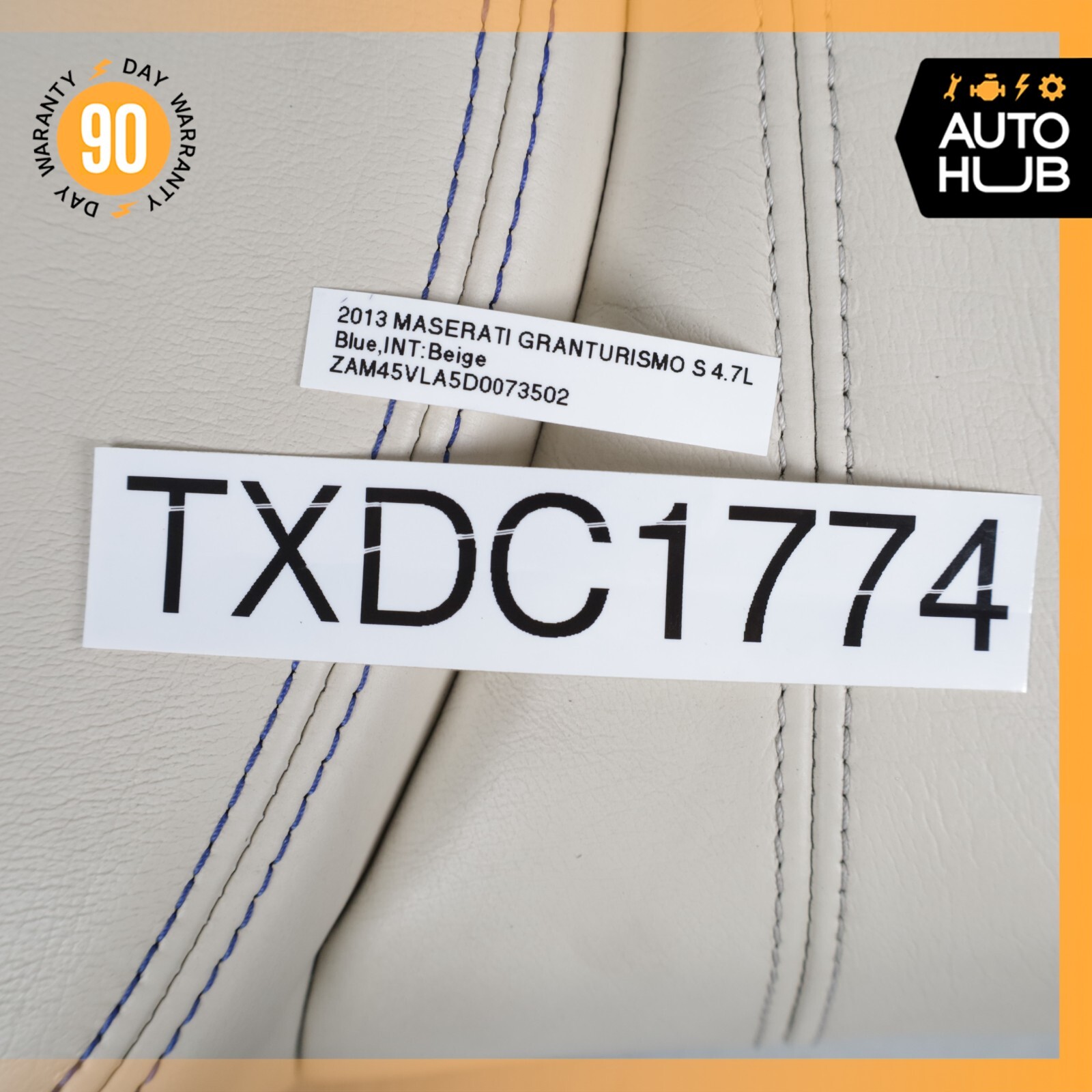 13-18 Maserati GranTurismo M145 S Rear Upper Top Seat Cushion Beige OEM 33k