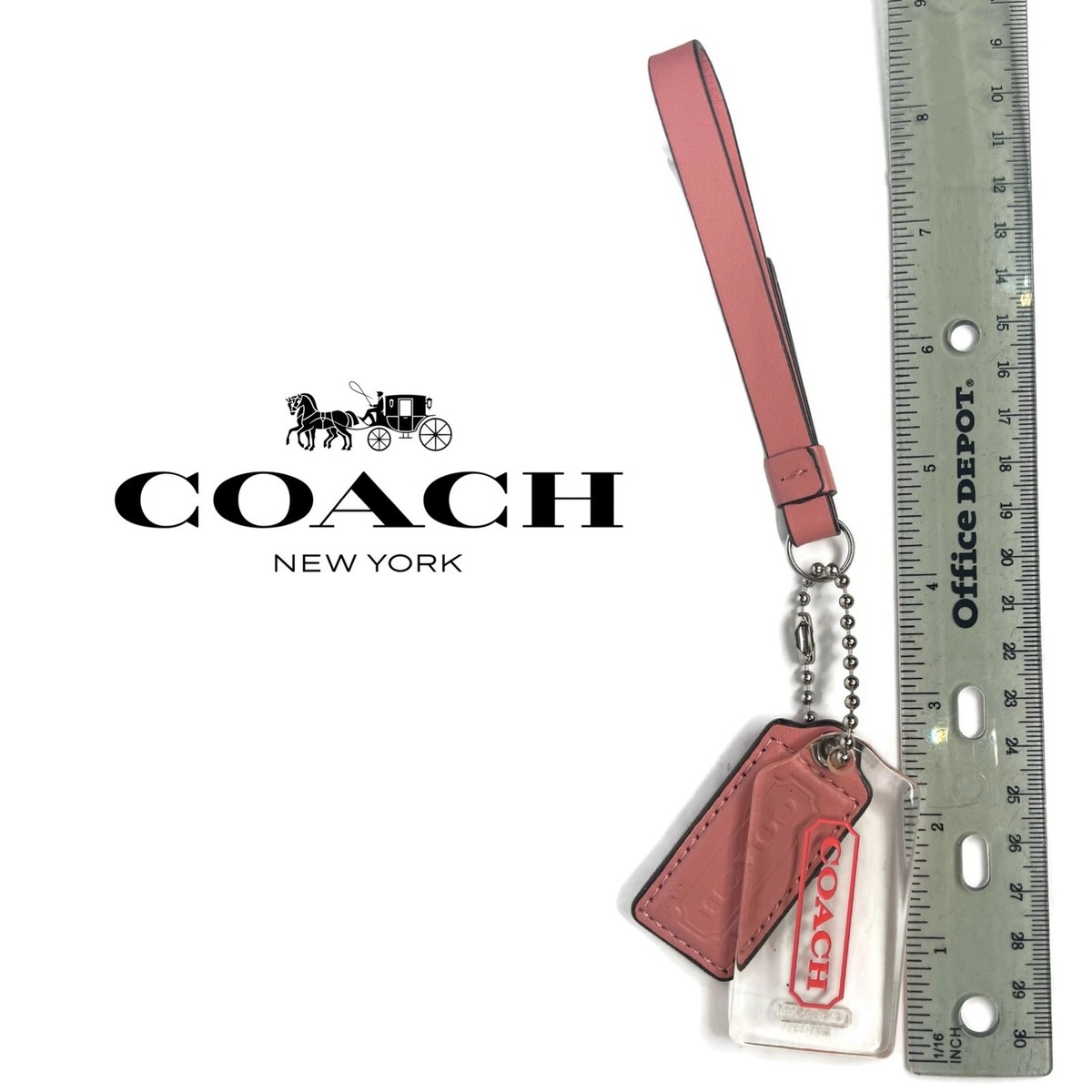Coach Clear Rose Pink Leather Replacement Hangtag for Purse Bag | eBay