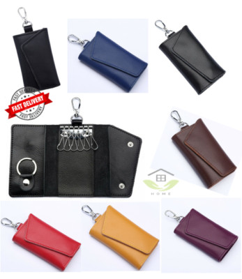 Echt Leder Schlüsselanhänger Etui Brieftasche Halter Geldbörse Tasche Etui Unsiex Geschenk