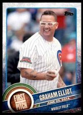 2015 Topps Series 1 First Pitch Graham Elliot FP-10 Chicago Cubs