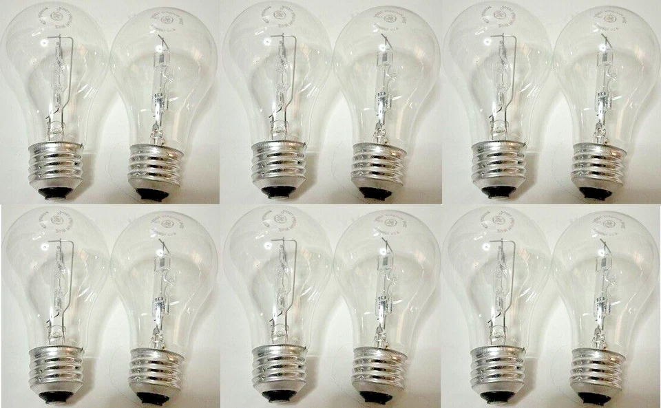 12 Bulbs 6 Pack Light Bulbs GE Clear Glass 43watt equivalent to 60w Dimmable A19 - Image 2 of 4