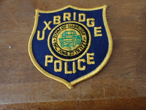 UXBRIDGE MASSACHUSETTS POLICE OBSOLETE SHOULDER T PATCH BX 14#15