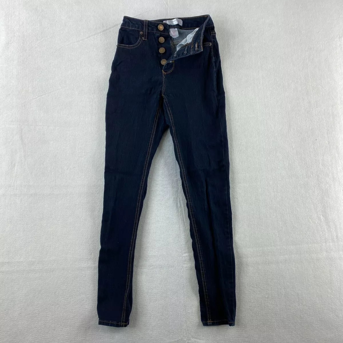 No Boundaries Jeans Juniors Size 3 Blue Skinny Ankle Button Fly Mid Rise  Pants