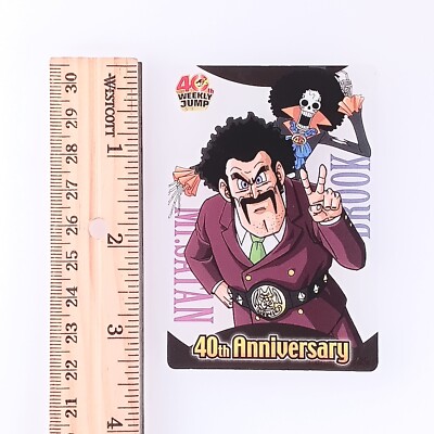 Mr. Satan Brook Dragon Ball × One Piece 40th Wafer Card JA40-09