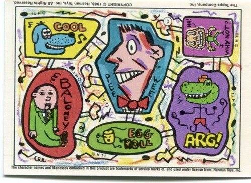 Tarjeta coleccionable Topps Pee Wee's Playhouse 1988 - #3 de 40 pegatinas/libro abatible - Imagen 2 de 2