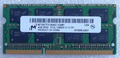 Micron 4GB 2RX8 PC3L-12800S DDR3 SO-DIMM Laptop MT16KTF51264HZ-1G6M1 