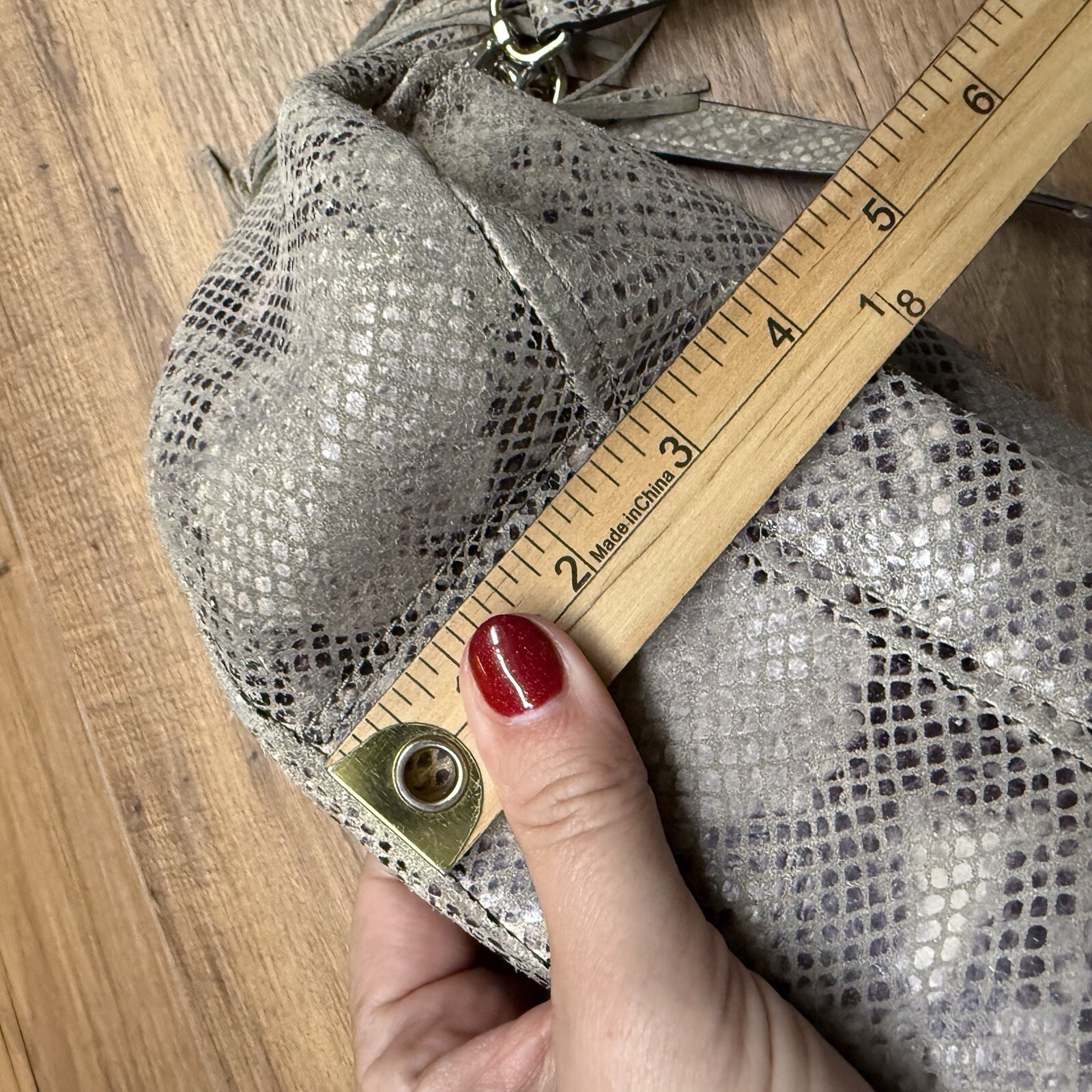 MICHAEL KORS Suede Snake Skin Python Embossed Sad… - image 10