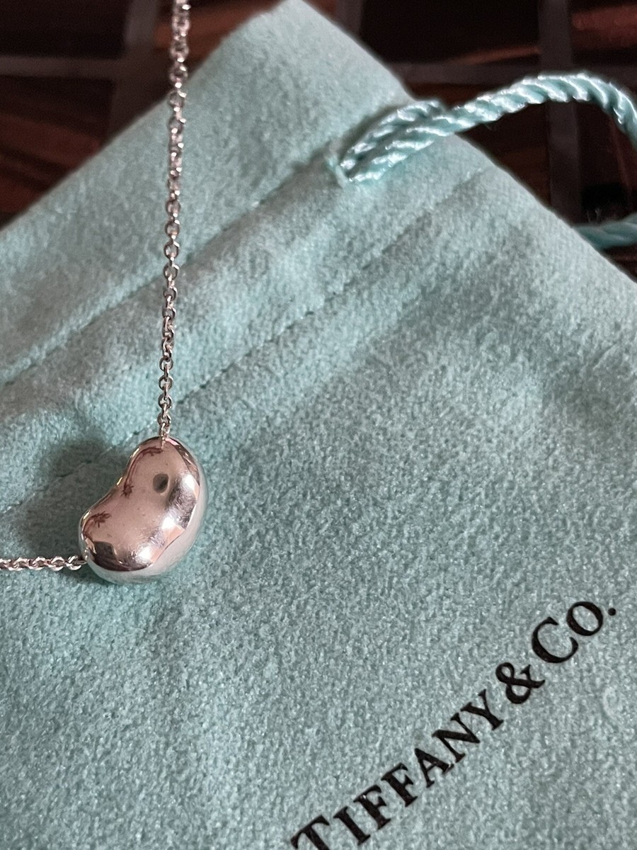 Stamp Tiffany Mini Bean Necklace Tiffany Elsa Peretti Bean