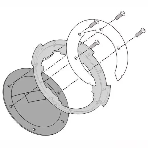 Givi BF04 Kappa BF04K Tanklock Tank Bag Flange Fitting Ring Kawasaki