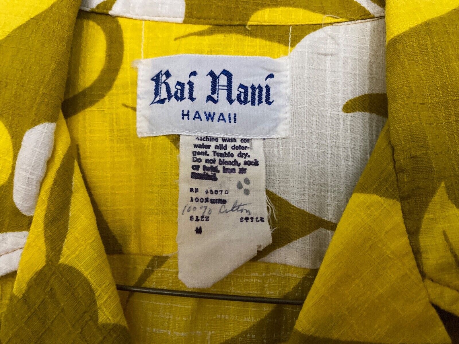 Vtg M Rai Nani Hawaiian Shirt Mens Tiki Barkcloth… - image 6