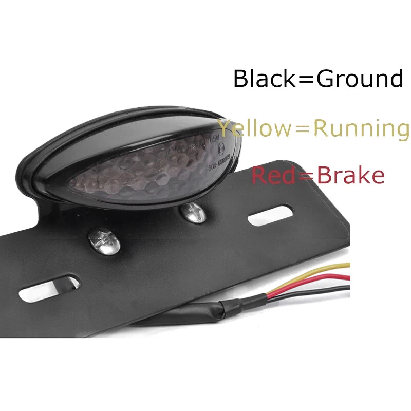 Luz trasera integrada LED universal para matrícula de freno de señal de giro de motocicleta Foto 2 de 4