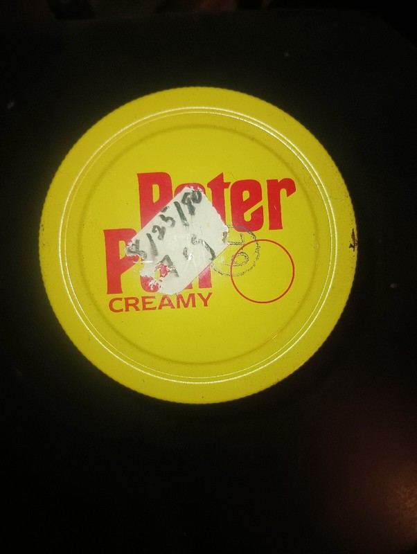 Peter Pan Peanut Butter Glass Jar With Metal Lid Creamy Hard To Find! Vintage